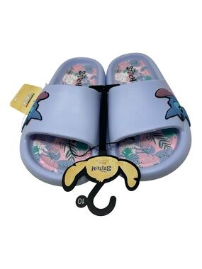 Disney Stitch Tropical Insole Slides 10 NWT